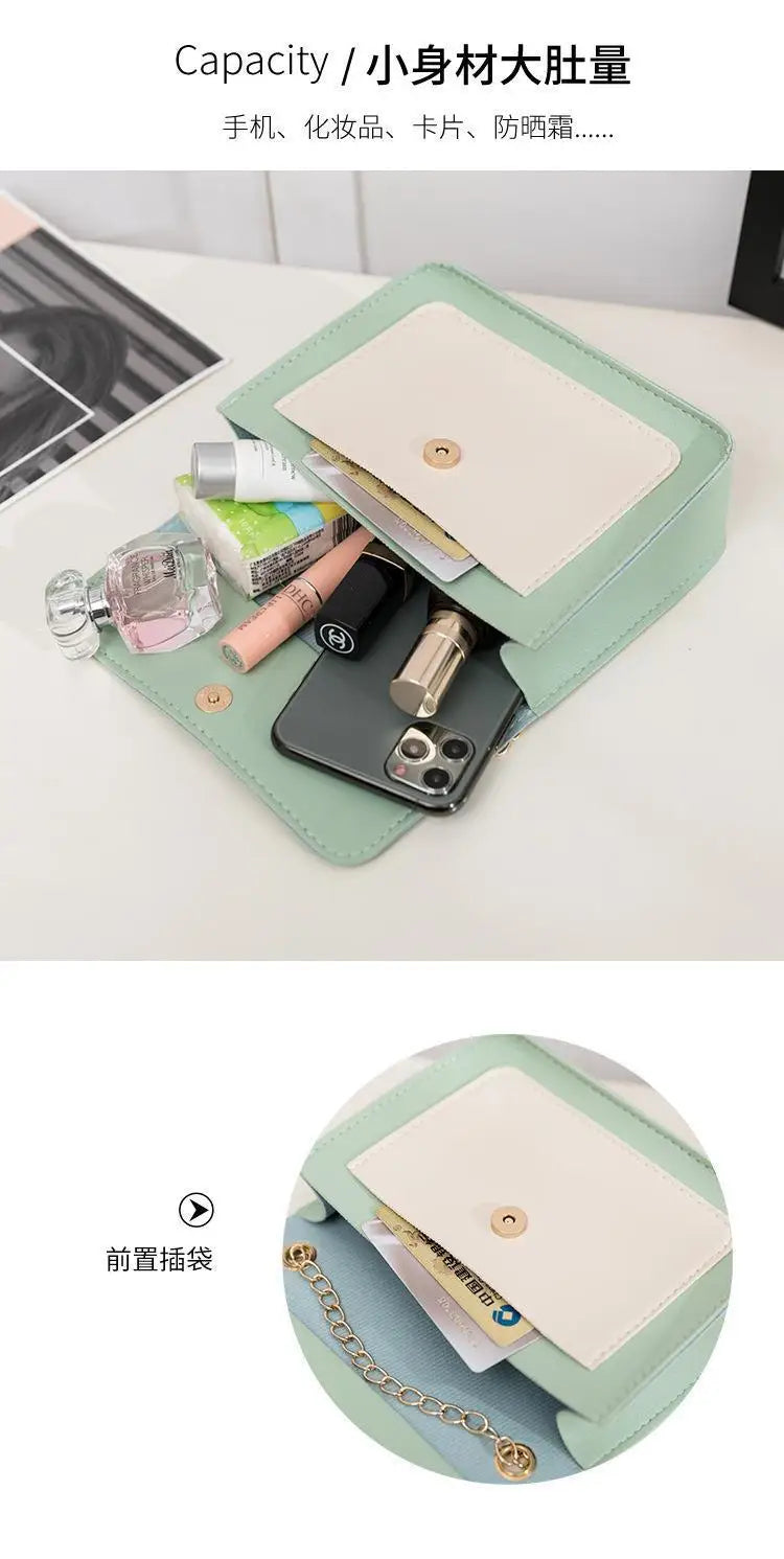 Fashion New Women Crossbody Bag PU Leather Small Flap Messenger Bag for Ladies Sling Bag Mobile Phone Wallet Summer Handbags