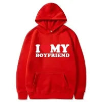 Men's Long Sleeves Couple Sets I Love My Boyfriend Hoodies Sweatpants Suits Women Hoodie Sweatshirts and Joggers Lover Sets