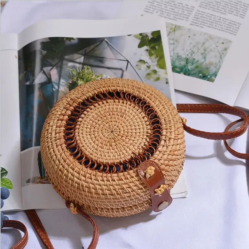 Square Round Mulit Style Straw Bag Handbags Women Summer Rattan Bag Handmade Woven Beach Circle Bohemia Handbag New Fashion