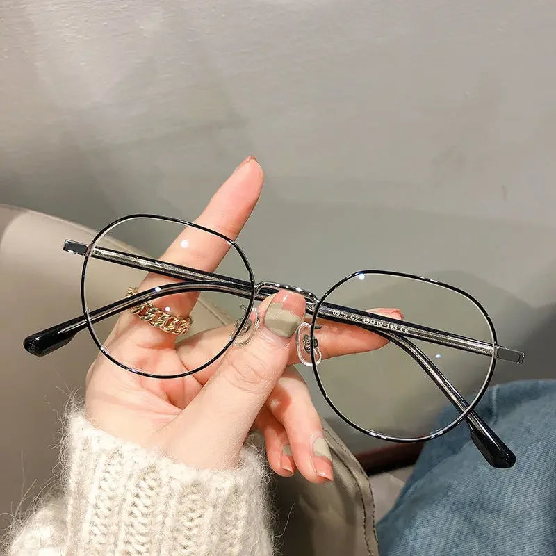 Luxury Myopia Glasses Classic Vintage Anti-blue Light Eyeglasses Women Men Minus Diopter Eyewear Prescription with 0 -0.5To -6.0