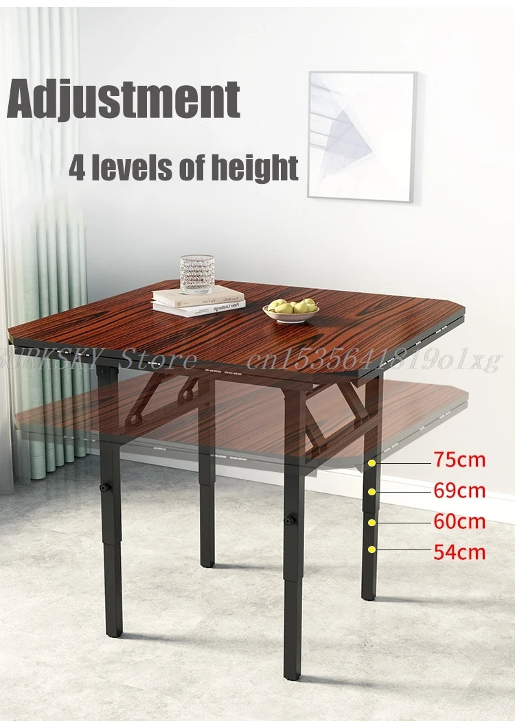 Folding Dining Table, Multifunctional Furniture, Liftable, Household, Round, Square, Foldable, Apartment, Living Room