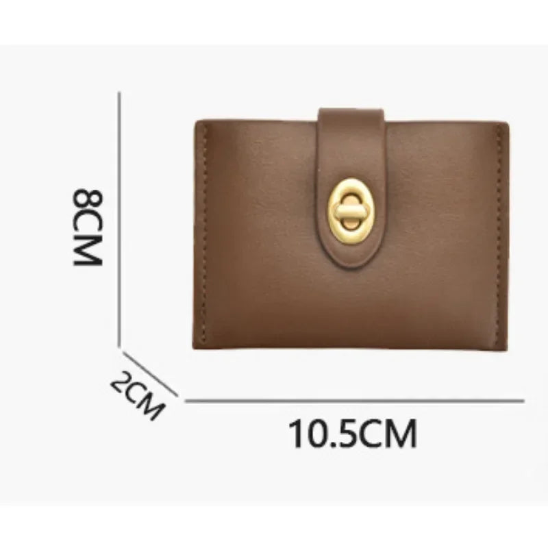 Women's Short Wallet Black Brown Minimalist Versatile Compact Card Bags Coin Purse Money Wallet Monedero Mujer Billetera 지갑