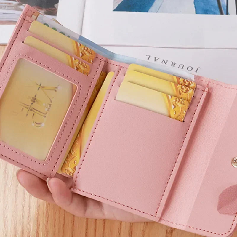 Fashion Short Women Wallet PU Leather Women Luxury Tassels Wallet Hasp Small Wallet Trend Coin Purse Ladies Card Holder Monedero