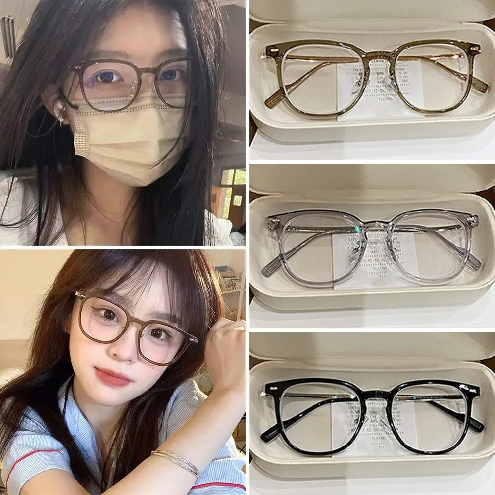 Anti-Blue Light Glasses Women Men Oversized Optical Frame Eye Protection Ultra Light Eyeglasses Office Computer Goggles