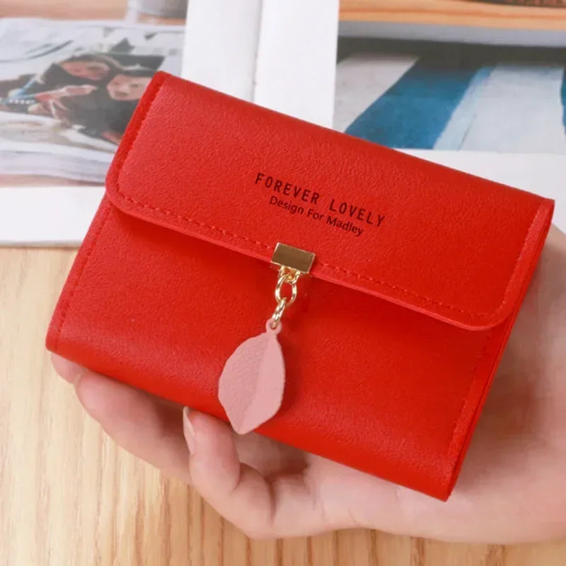 Fashion Short Women Wallet PU Leather Women Luxury Tassels Wallet Hasp Small Wallet Trend Coin Purse Ladies Card Holder Monedero