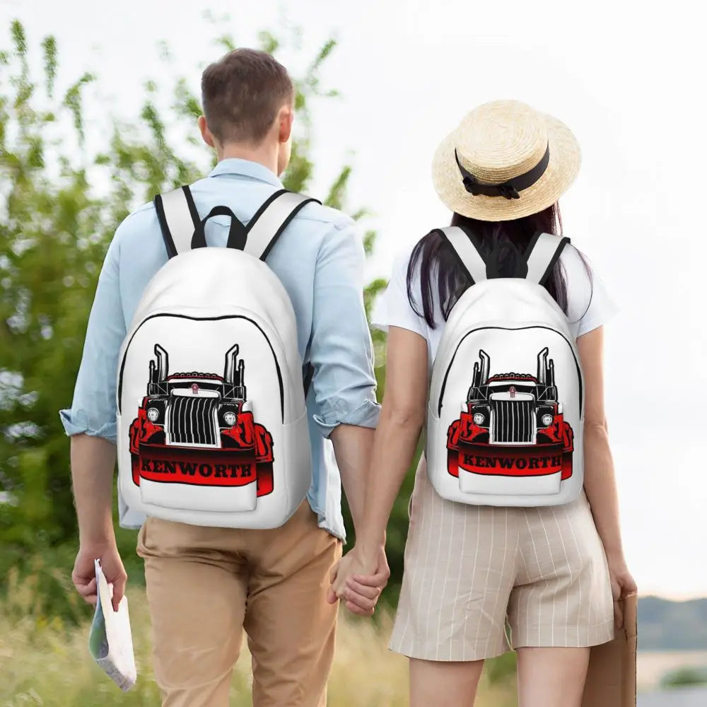 Kenworth Logo Casual Backpack with Pocket High School Business Daypack for Men Women Laptop Computer Canvas Bags