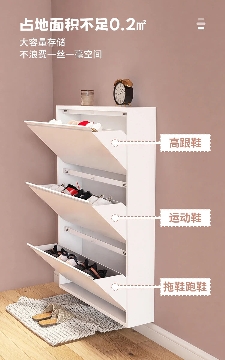 Metal Modern Shoe Rack Hanging Wall Living Room Shoe Cabinet Storage Organizer Organizador De Zapatos Hallway Furniture