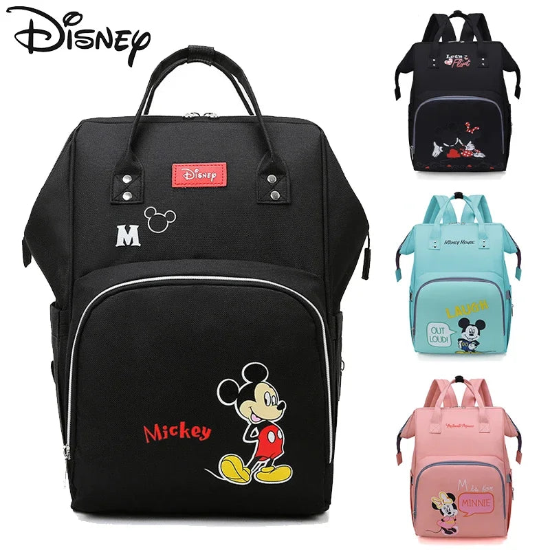 Disney Minnie Mickey Design Diaper Baby Bag Waterproof Mom Backpack Travel Multifunctional Maternity Large Capacity Stroller Bag