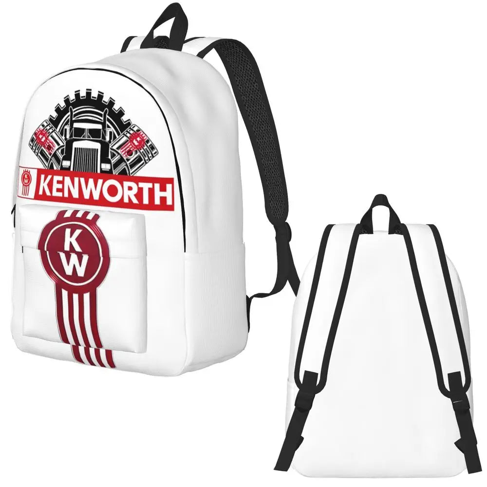 Kenworth Logo Casual Backpack with Pocket High School Business Daypack for Men Women Laptop Computer Canvas Bags