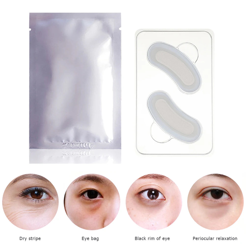 1 paire de patchs pour les yeux à micro-aiguilles, anti-poches, acide hyaluronique, pâte raffermissante pour la peau sous les yeux, élimine les cernes, produits de soins de la peau