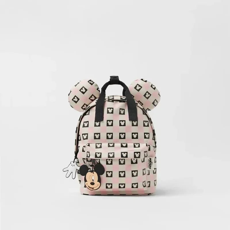 Sac à dos tendance Disney Mickey Mouse pour femme, cartable en toile Minnie, grande capacité, pour filles