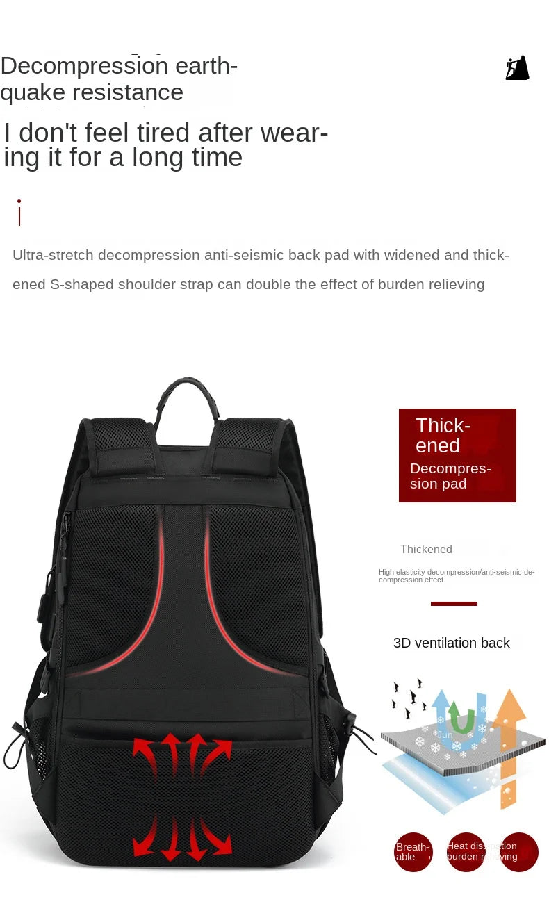 Large Expandable Trave Backpack Hiking Laptop USB Charging Men Bags Outdoor Multifunction Business Backpacks With Shoes Pocket