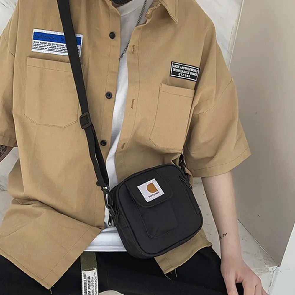 Handbag Oxford Cloth Crossbody Bag Fashionable Messenger Bag Phone Pouch Canvas Square Bag Hip-hop Travel Shoulder Bag