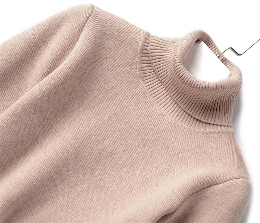 Winter Thick Plush Fleece Lined Knit Pullover Warm Soft Knitwear Jumper Turtleneck Sweater Women Slim Sueter Top New Malhas Pull