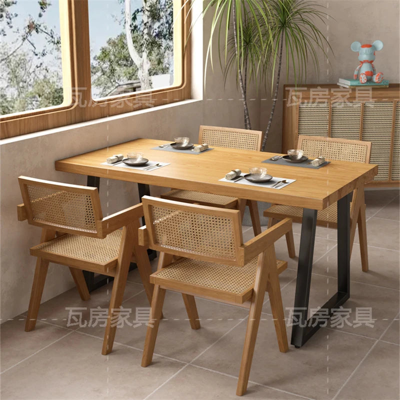 Wood Patio Dining Table Set Outdoor Vanity Unique Luxury Dining Room Sets Makeup Reading Juegos De Comedor Outdoor Furniture