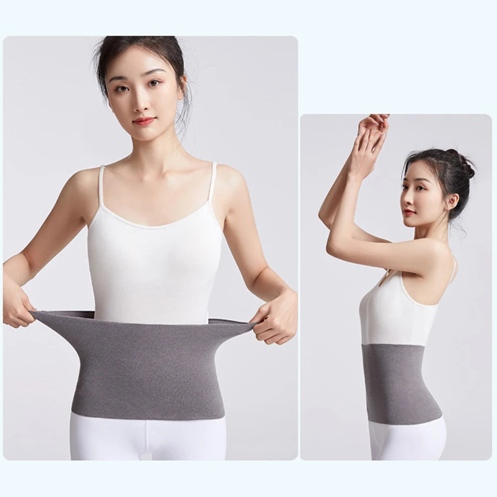 Elastic Cotton Cloth Unisex Thermal Waist Support Abdomen Back Pressure Warmer Inner Wear Winter Cummerbund Stoma Bag Support