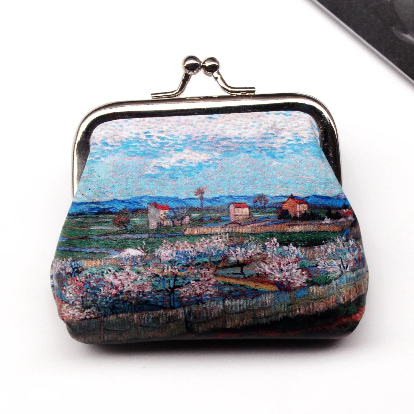 Small Wallet Women Mini Printing Coin Purses Hasp Cash Card Handbags Clutch Money Change Bag Famous Van Gogh Oil Printing