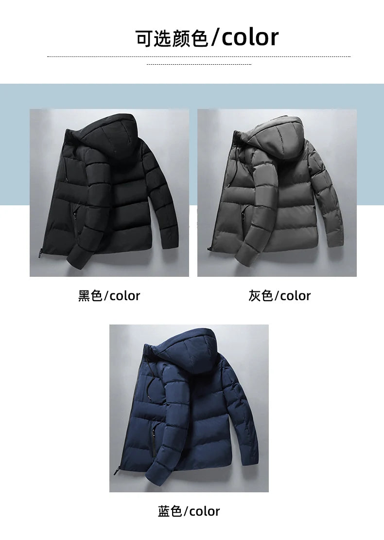 Hiver Loisirs Épaissir Chaud Veste Imperméable Parka Hommes Automne Nouveau Vêtements D'extérieur Coupe-Vent Chapeau À Capuche Parka Veste Hommes