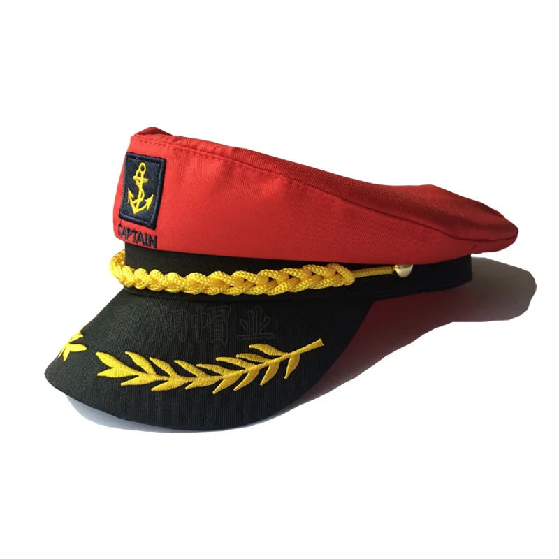 Adult Yacht Sailor Captain Hat Adjustable Men's and Women's Party Hat Makeup Ball Dressing Event Excellent Stylish Accessories