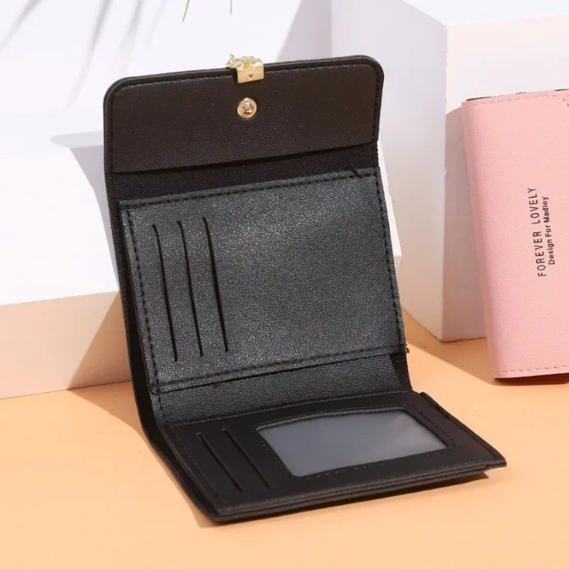 Fashion Short Women Wallet PU Leather Women Luxury Tassels Wallet Hasp Small Wallet Trend Coin Purse Ladies Card Holder Monedero