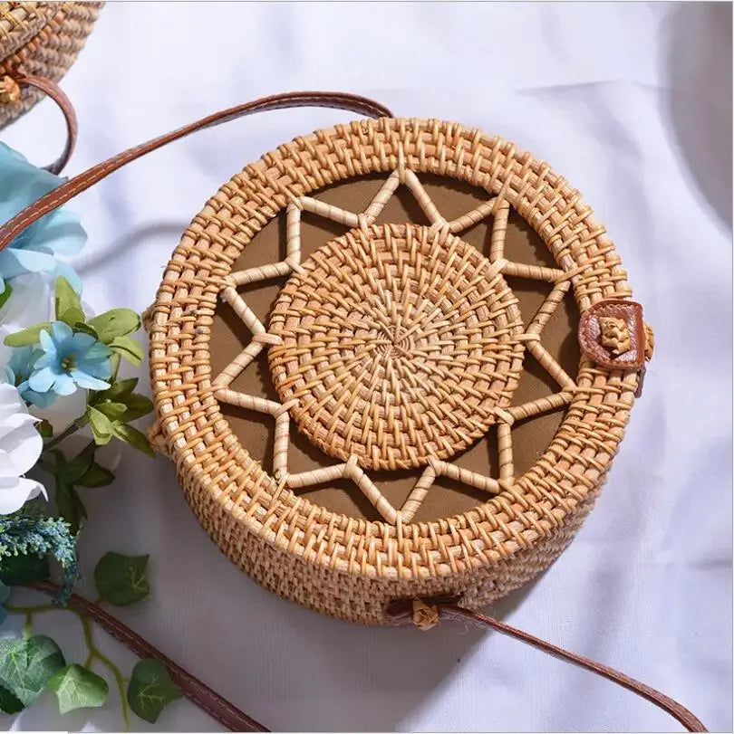 Square Round Mulit Style Straw Bag Handbags Women Summer Rattan Bag Handmade Woven Beach Circle Bohemia Handbag New Fashion