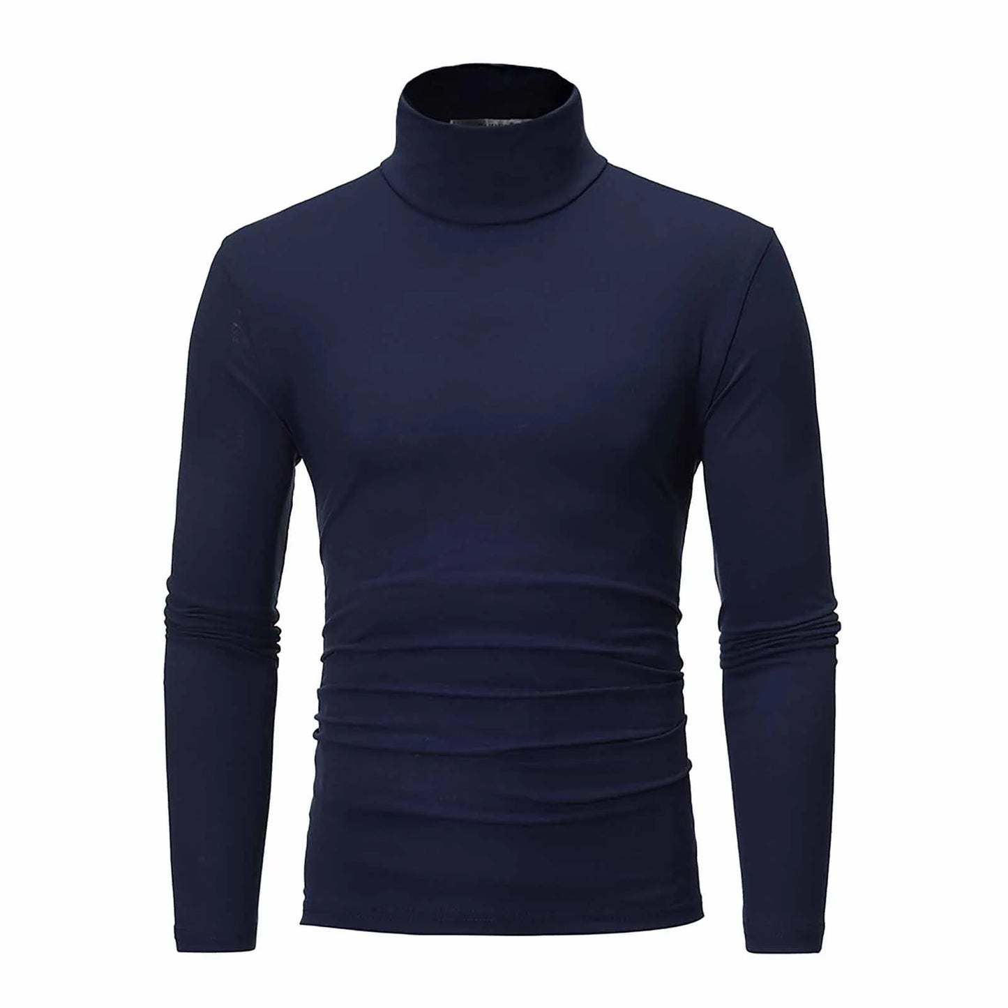 Pull en coton pour homme de haute qualité, pull en coton pour homme, col mi-haut, doux et chaud, tricoté, coupe slim