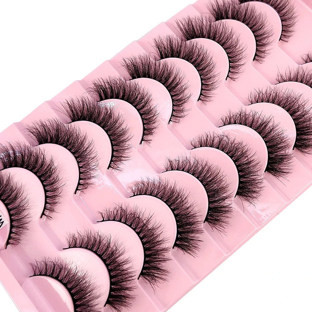 HBZGTLAD New 10 Pairs Natural False Eyelashes Fake Lashes Long Makeup 3d Mink Lashes Extension Eyelash Mink Eyelashes for Beauty