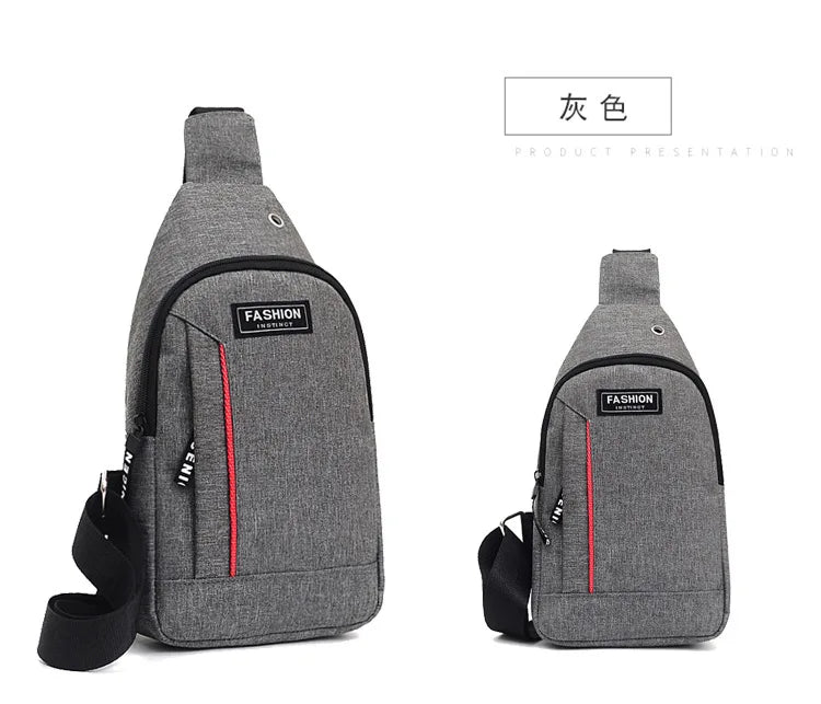 Men Fashion Multifunction Shoulder Bag Crossbody Bag On Shoulder Travel Sling Bag Pack Messenger Pack Chest Bag For Male