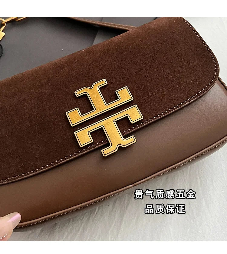 French niche 2024 new bag autumn and winter retro shoulder armpit senior fashion crossbody bag simple small square bag