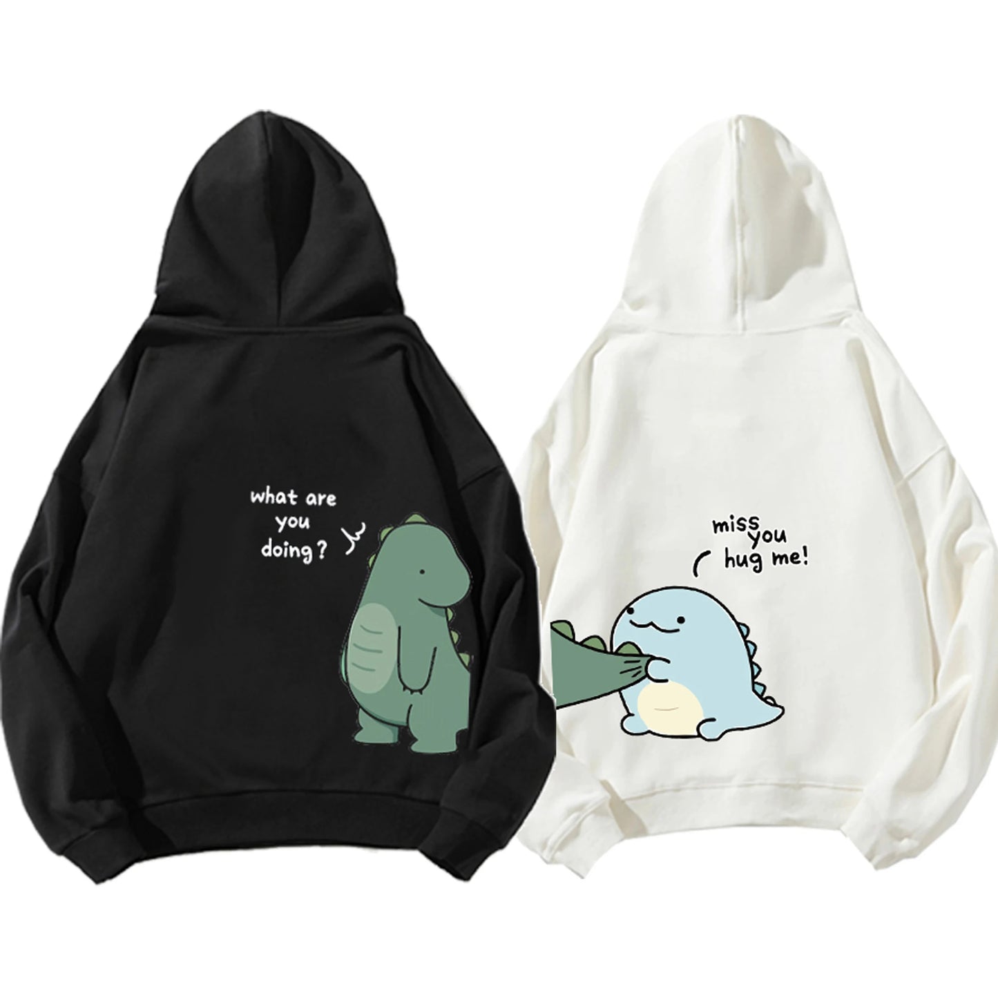 2024 Nouveau Sweat à capuche imprimé dinosaure pour homme, sweat-shirt à capuche à la mode, décontracté, pour couple