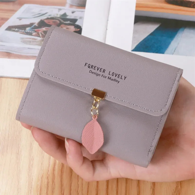 Fashion Short Women Wallet PU Leather Women Luxury Tassels Wallet Hasp Small Wallet Trend Coin Purse Ladies Card Holder Monedero