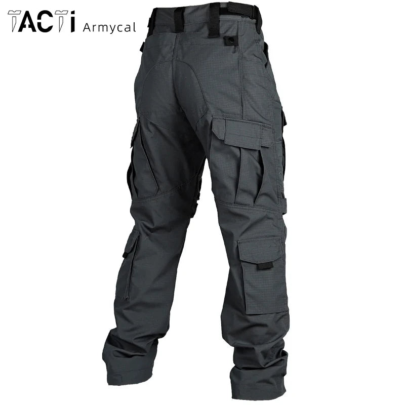 Pantalon cargo imperméable pour homme, pantalon tactique d'entraînement militaire, pantalon de combat, multi-poches, résistant à l'usure, pantalon pour homme, randonnée en plein air