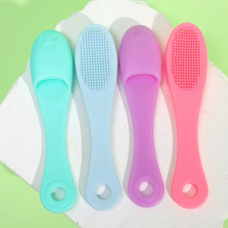 Brosse de nettoyage des pores du visage en silicone, brosses de massage double face pour le visage et le nez, brosse douce pour le lavage de la tête et du nez, outil de nettoyage pour les soins de la peau