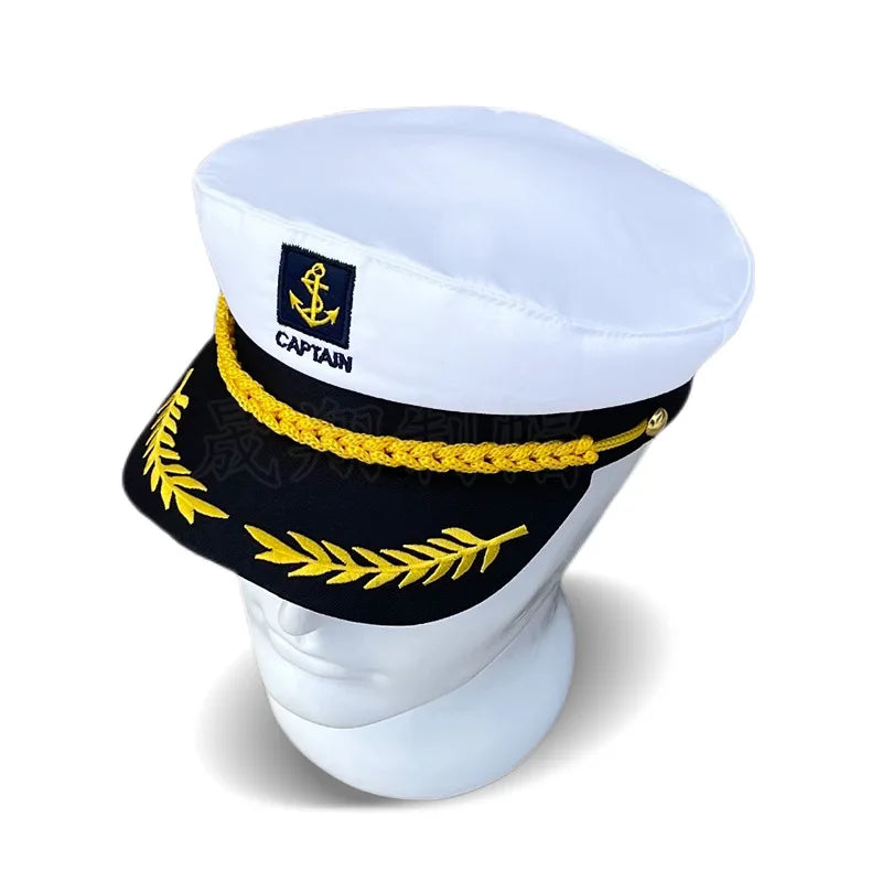 Adult Yacht Sailor Captain Hat Adjustable Men's and Women's Party Hat Makeup Ball Dressing Event Excellent Stylish Accessories