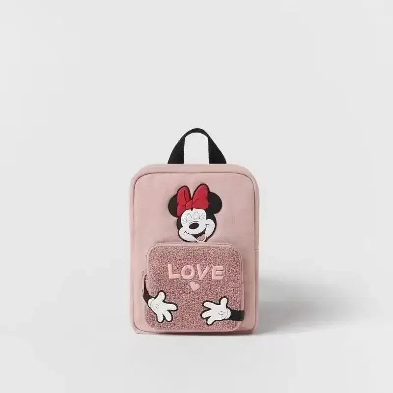 Sac à dos tendance Disney Mickey Mouse pour femme, cartable en toile Minnie, grande capacité, pour filles