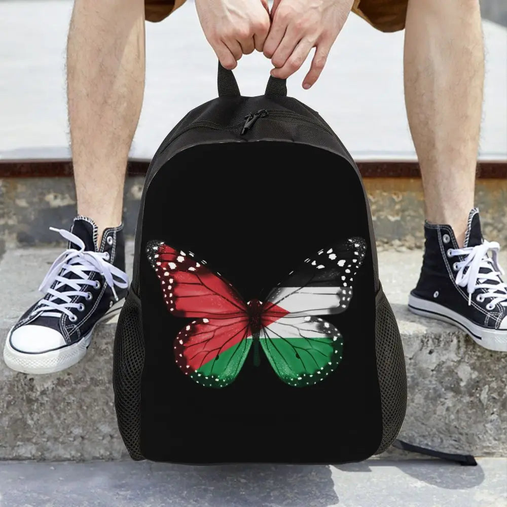 Custom Palestinians Keffiyeh Pattern Backpack for Women Men Waterproof College School Tradition Bag Print Bookbags