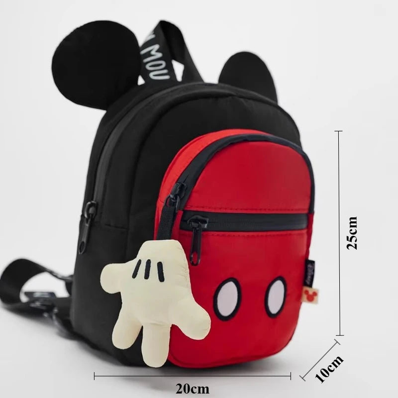 Sac à dos tendance Disney Mickey Mouse pour femme, cartable en toile Minnie, grande capacité, pour filles