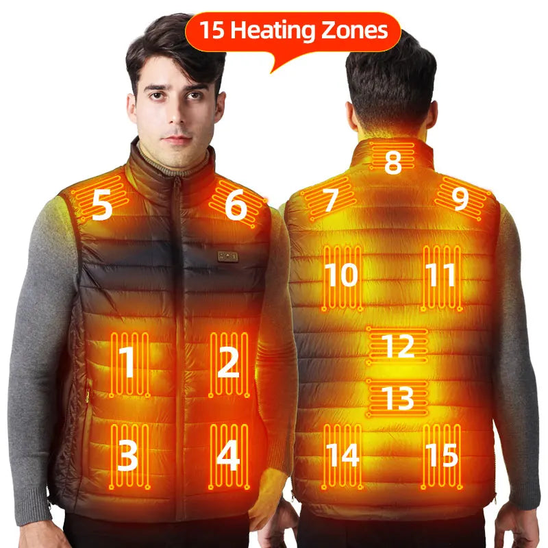 Heated Vest For Men Usb Electric Self Heating Vest Women Warming Heated Jacket Lightweight Thermal Sleeveless Heated Clothing