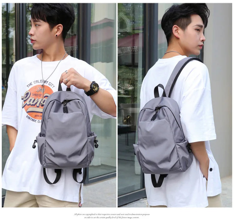 Mini Men's Backpack Fashion Small Black Shoulder School Bag for Man 2023 Canvas Designer Waterproof Sports Travel Male Backpacks