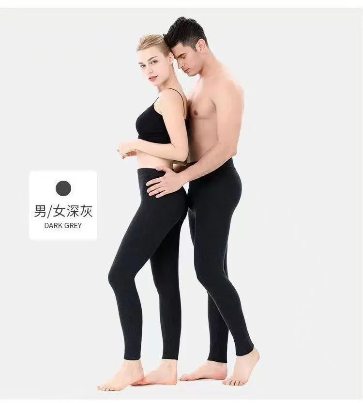 100% Wool Women Winter Warm Pants Men Underwear Thermal Leggings Long johns Man Merino Tights Couple Slim Fit Knitted