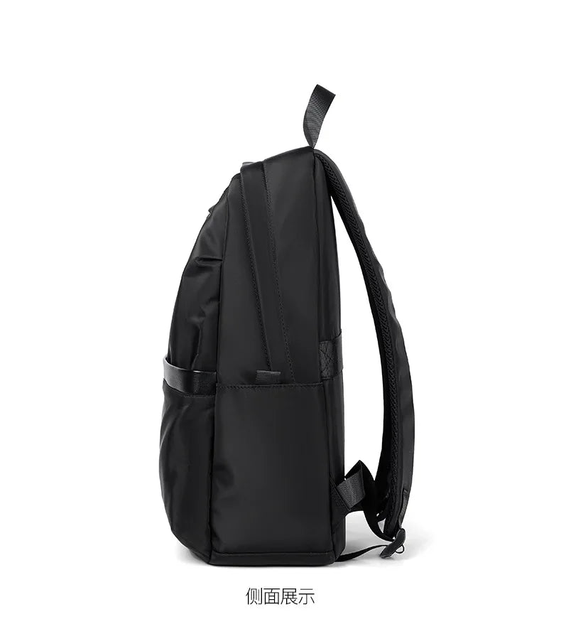 New Style Men's Business Backpack Nylon Solid Color Large Capacity  Student Schoolbag  Travel Backpack on Sale