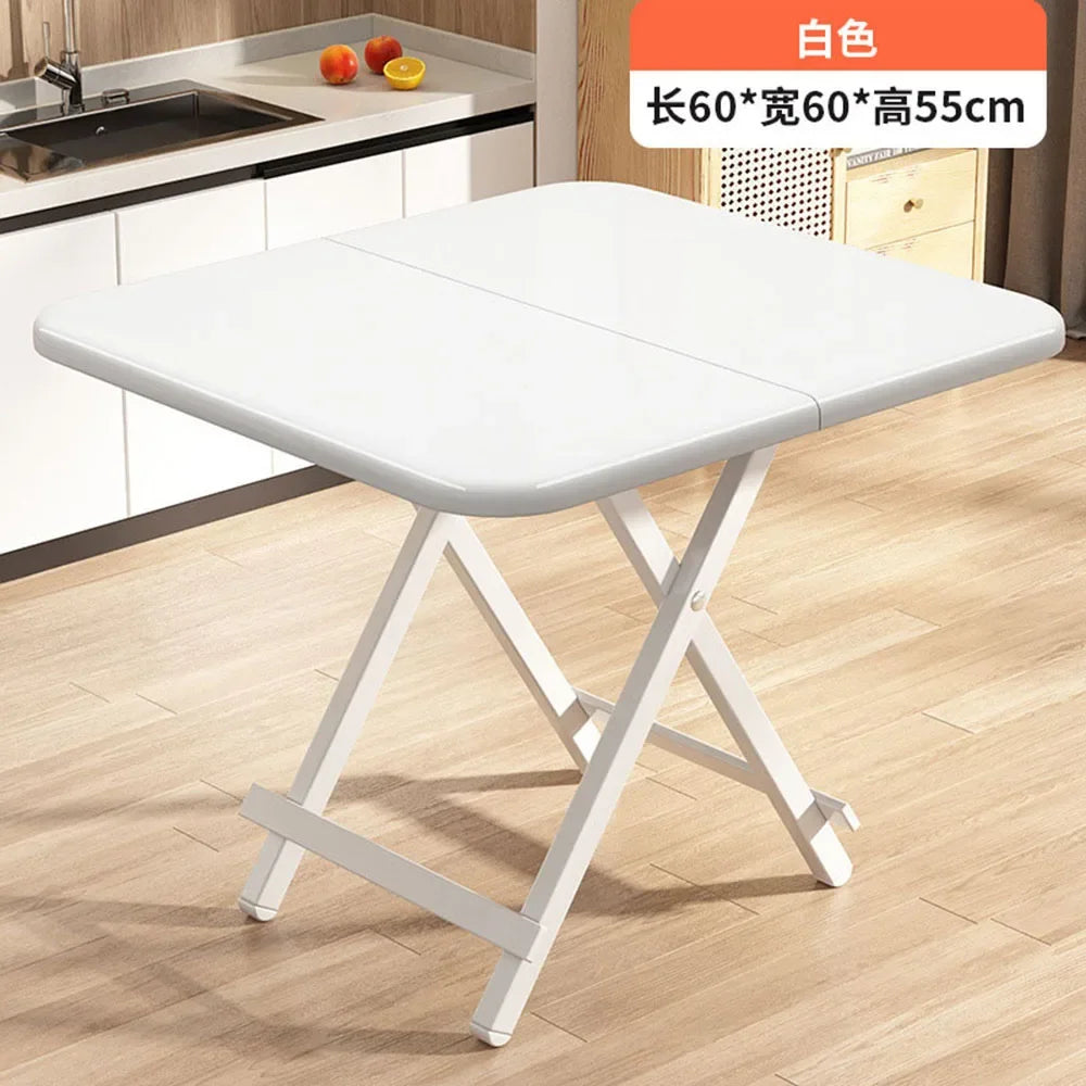 Portable Folding Table 60/70CM Modern Simple Living Room Dinning Set Furniture Solid Wood Restaurant Kitchen Table Folding Chair