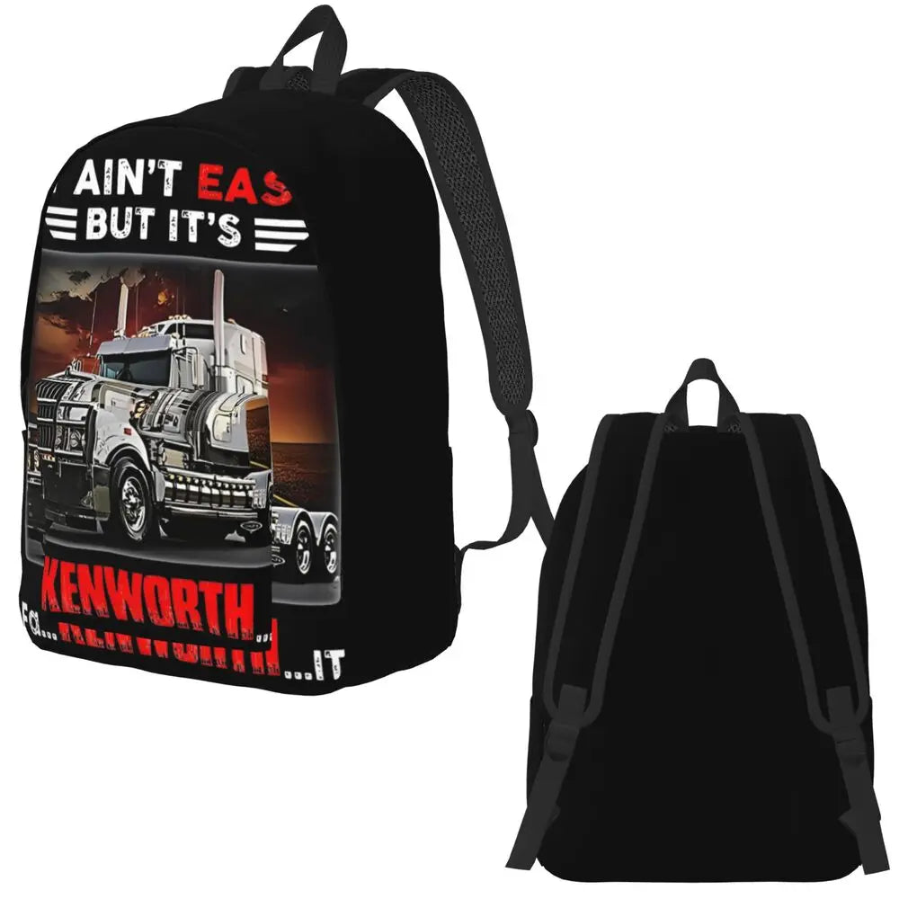 Kenworth Logo Casual Backpack with Pocket High School Business Daypack for Men Women Laptop Computer Canvas Bags