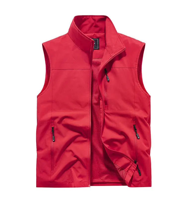 FGKKS 2024 Outdoor Casual Vest For Men Large Pocket Fashion Coat High Quality Design Hot Street Wear Vest For Men