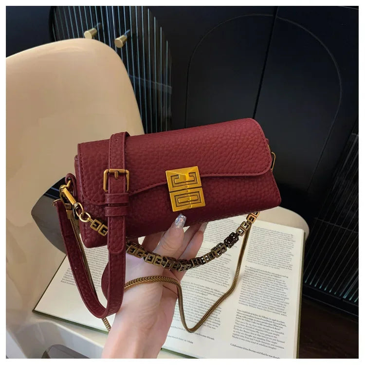 2024 New High-end Texture Small Square Bag Women's Crossbody Bag Versatile and Fashionable Chain Bags Ladies HandBags