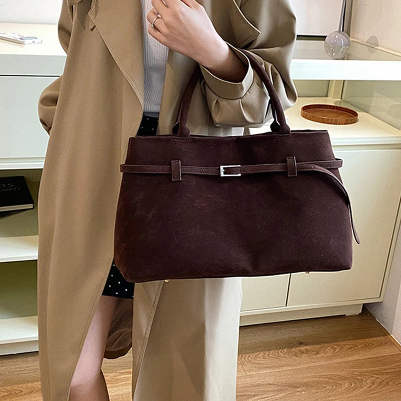 Tote Bag Ladies New Autumn/winter High-grade Niche Design Large Capacity Retro Commuter Handbag Women Shoulder Bags