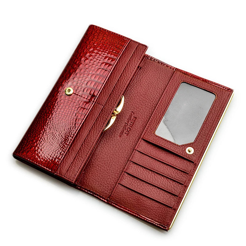 Luxury Designer Women Wallet Ladies Genuine Leather Purses 2022 Fashion Female Clutch Bags Long	Wallets Woman Money Bag