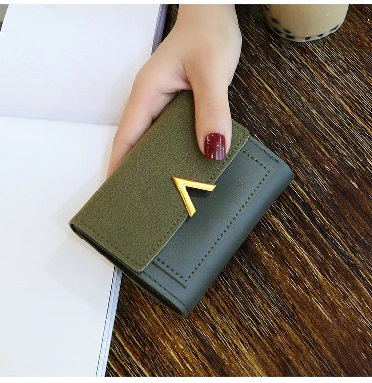 Leather New Women Purse Small Short Leather Wallet Luxury Brand Mini Female Fashion Wallets And Purse Credit Card Holder