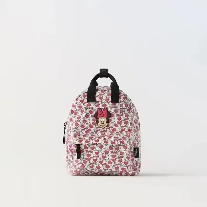 Sac à dos tendance Disney Mickey Mouse pour femme, cartable en toile Minnie, grande capacité, pour filles