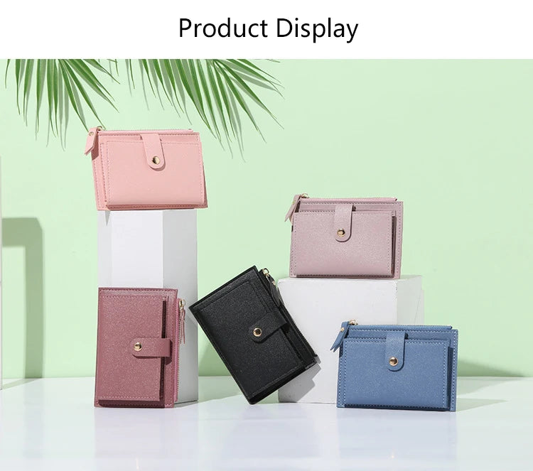 2023 New Short Women Wallets Free Name Engraving Slim Card Holder Female Purses Cute Simple High Quality Brand Women's Wallet